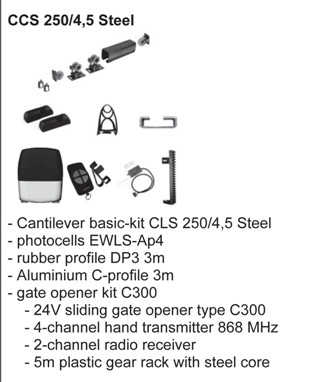 CCS 250/4,5m steel